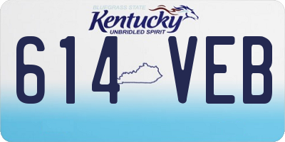 KY license plate 614VEB