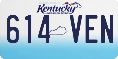KY license plate 614VEN