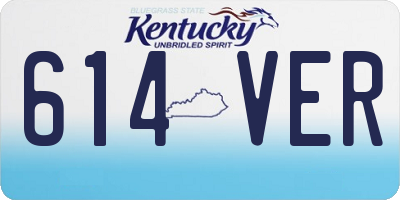 KY license plate 614VER