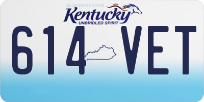 KY license plate 614VET