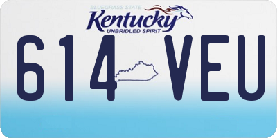 KY license plate 614VEU