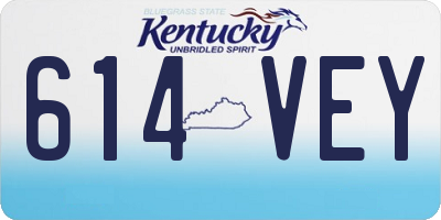 KY license plate 614VEY