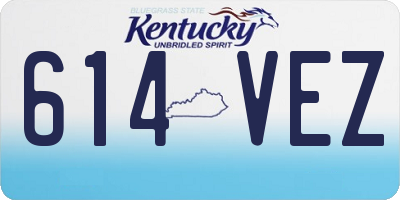 KY license plate 614VEZ
