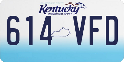 KY license plate 614VFD