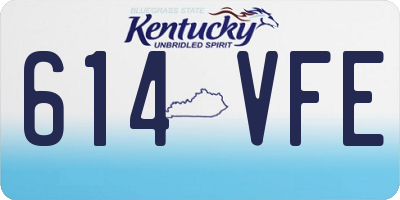 KY license plate 614VFE