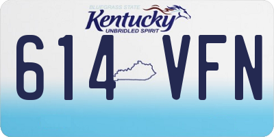 KY license plate 614VFN