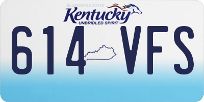KY license plate 614VFS
