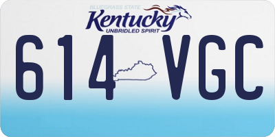 KY license plate 614VGC