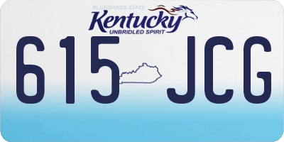 KY license plate 615JCG