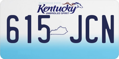 KY license plate 615JCN