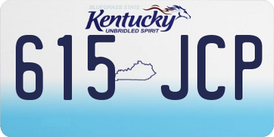 KY license plate 615JCP