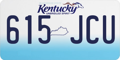 KY license plate 615JCU