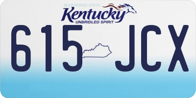 KY license plate 615JCX