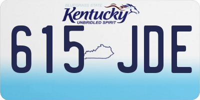 KY license plate 615JDE