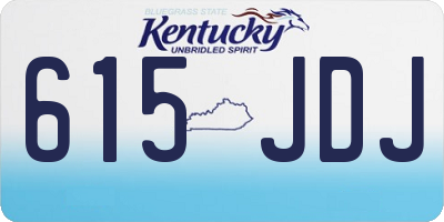 KY license plate 615JDJ