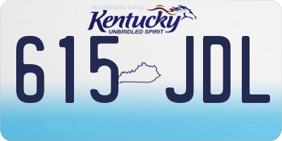 KY license plate 615JDL