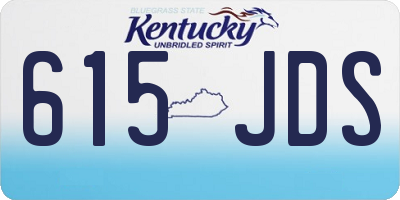 KY license plate 615JDS