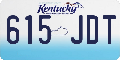 KY license plate 615JDT