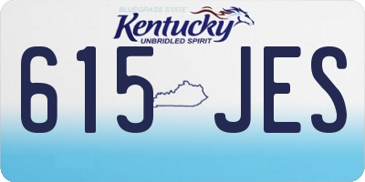 KY license plate 615JES