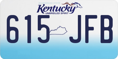KY license plate 615JFB
