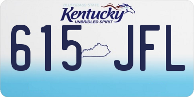 KY license plate 615JFL