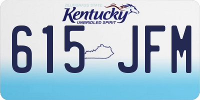 KY license plate 615JFM