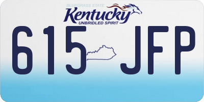 KY license plate 615JFP
