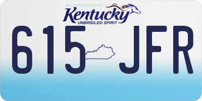 KY license plate 615JFR
