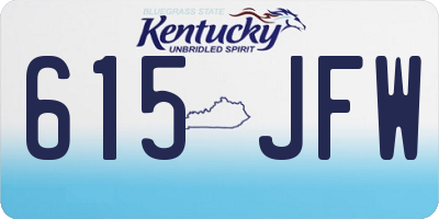 KY license plate 615JFW