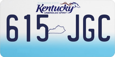 KY license plate 615JGC
