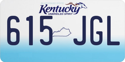 KY license plate 615JGL