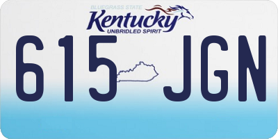KY license plate 615JGN