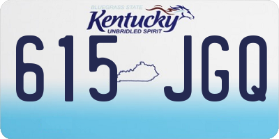 KY license plate 615JGQ