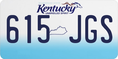 KY license plate 615JGS