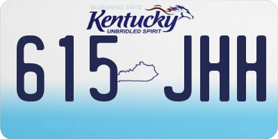 KY license plate 615JHH