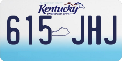 KY license plate 615JHJ
