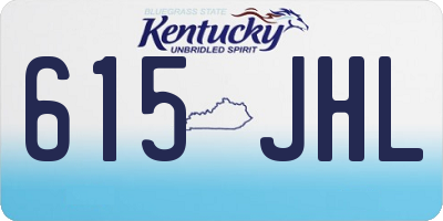 KY license plate 615JHL
