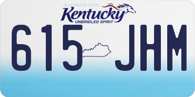 KY license plate 615JHM