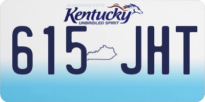 KY license plate 615JHT