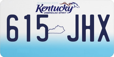 KY license plate 615JHX