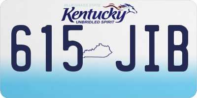 KY license plate 615JIB