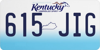 KY license plate 615JIG