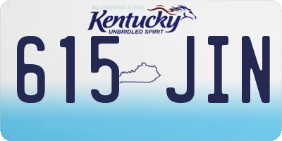 KY license plate 615JIN