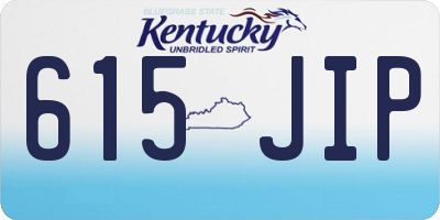 KY license plate 615JIP