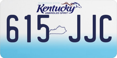 KY license plate 615JJC