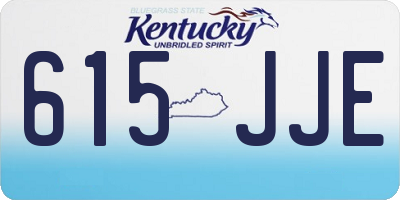KY license plate 615JJE