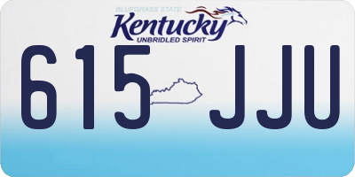 KY license plate 615JJU