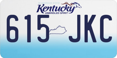 KY license plate 615JKC