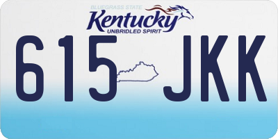 KY license plate 615JKK