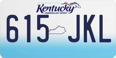 KY license plate 615JKL